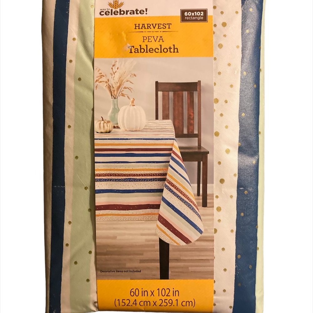 NWOT Harvest Peva Tablecloth